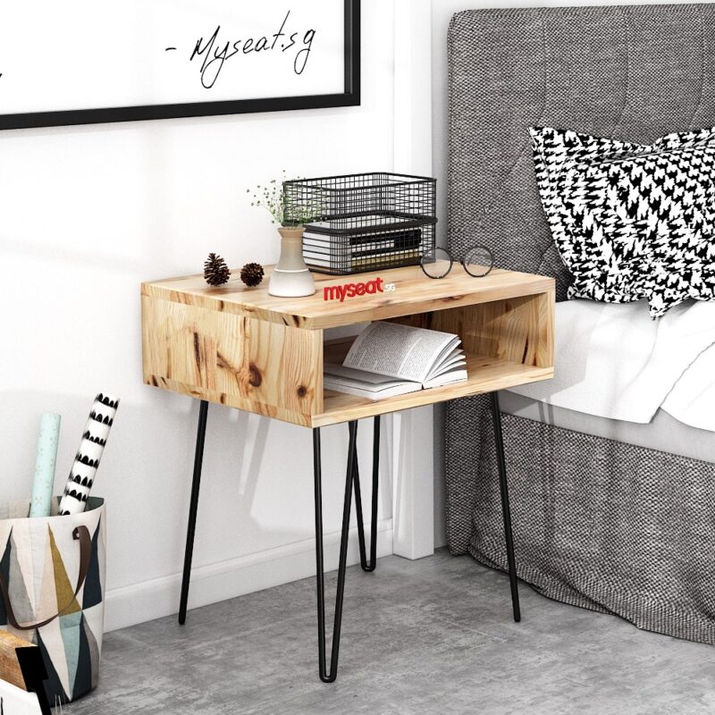 Solid Wood Bedside Table Myseat Sg Free Delivery Assembly