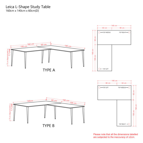 LEICA L-Shape Solid Wood Table | MYSEAT Furniture SG