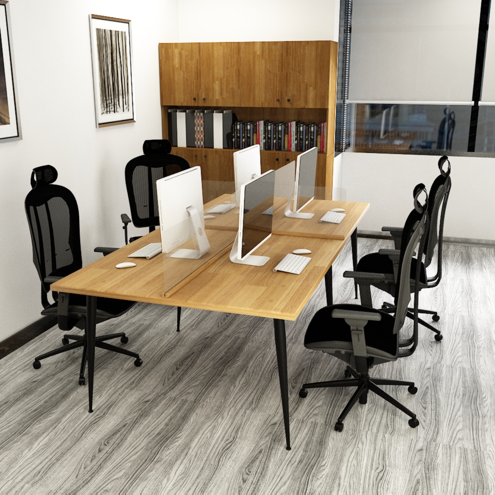 desk with meeting table