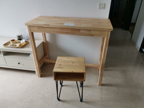 OKA Solid Wood High Table photo review