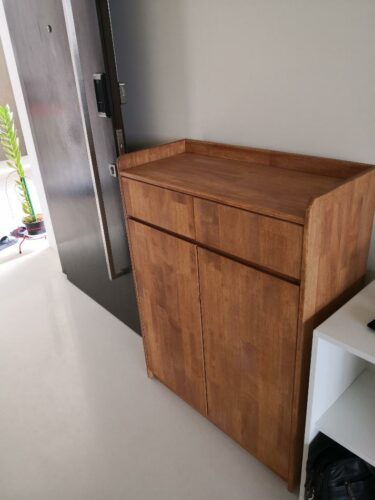 HANSON Solid Wood Shoe Cabinet photo review