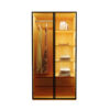 solid wood wardrobe customisation sustainable furniture display glass door