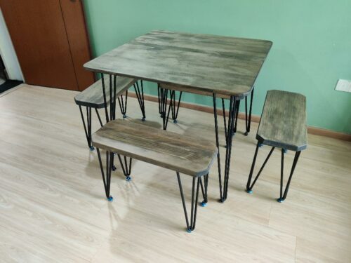 CHUCK Solid Wood Dining Set photo review