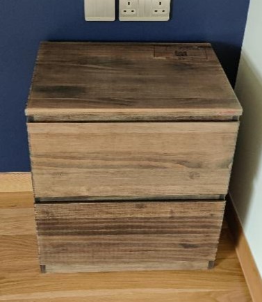 MUNIN Solid Wood Bedside table photo review