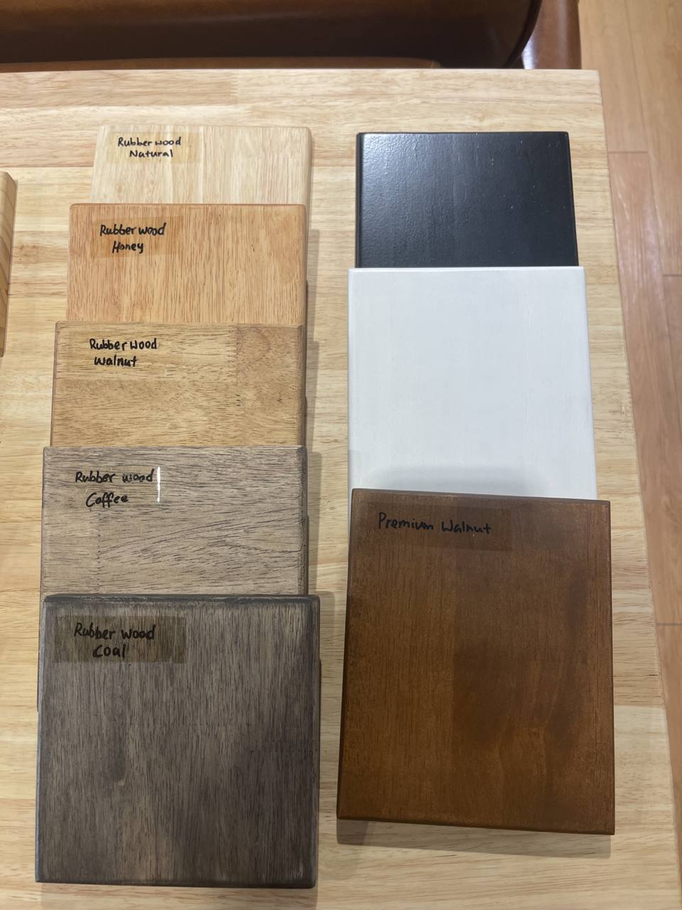 rubberwood finish